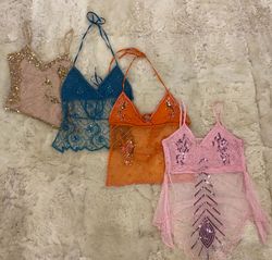 Y2k Fairy Core Beaded Tops