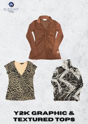 Y2K Graphic & Textured Tops - EV2412