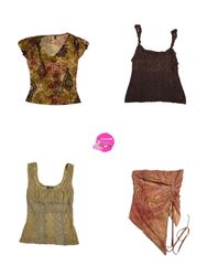 Y2K boho girl era mixed tops