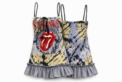 CR01413 Upcycled Rolling Stones Graphic Ruffle Min..