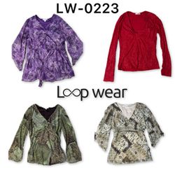 Y2K Ladies Boho Wrap Tops