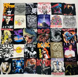 Vintage music band tees 60 pcs bundle