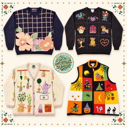 Pullover vintage en tricot épais 10pcs (S7)