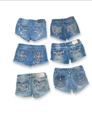 Premium Y2K Denim Mini Short Curated Lot Heavy Emb..