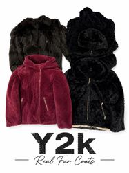 Y2k Real Fur coats
