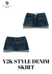 Upcycled Y2K Style Denim Skirts - EVR0248