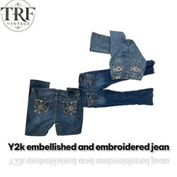 Y2k embellished and embroidered jean #135