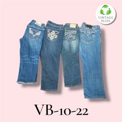 Y2K Embroidered Denim Capri Wholesale Bundle – 8 P..