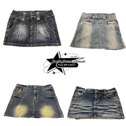 Y2k NYC IT GIRL DENIM MINI SKIRT B2F-060