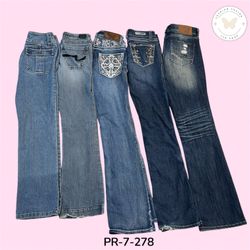 Women's Embroidered Flared Jeans – Vintage Y2K Pre..