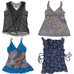 Y2K Aesthetic Babydoll and Mesh Camisoles (TR-1010..