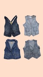 Y2k It Girls Denim waistcoat