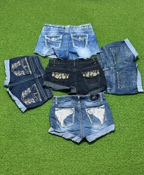 Yv628  Denim Mini Shorts 10P