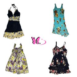 Dresses in Floral Print Patterns (IB-042)