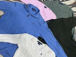 Ralph Lauren 1/4 zip cable knit mix