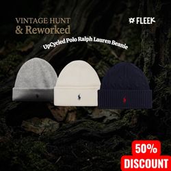 Upcycled Polo Ralph Lauren Beanie