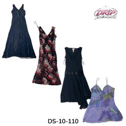 Y2K Dreamy Poly Maxi Dress For Retro Vibes (DS-10-..