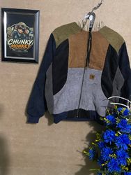 Upcycled Carhartt corduroy hooded jacket 🐒