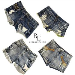 Y2K PARIS HILTON ERA GIRL DENIM SHORTS RE-3620