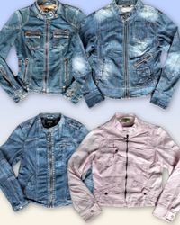 Denim Zipper Fitted jacket 20 pieces