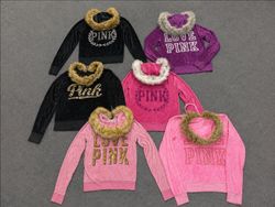 Pink & Bebe Velour Fur Hooded Zip Hoodies | Women'..