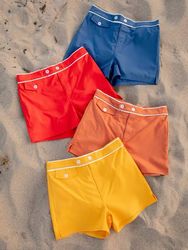 Branded swim shorts