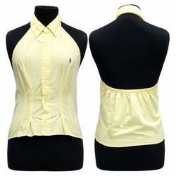 CR2016 Upcycled Halter Neck Backless Blouses