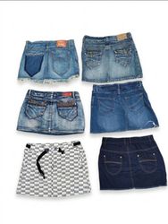 Mixed Lot of Women’s Vintage Denim Mini Skirts(VM-..