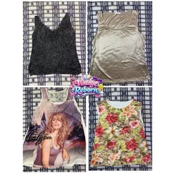 Y2K Vintage Glitter, Satin & Graphic Tank Bundle |..