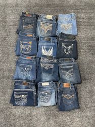Y2K Bootcut/Emblished Jeans#130826