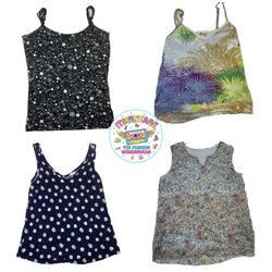 Y2K Vintage Printed Cami & Tank Bundle – 10pcs Who..
