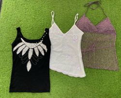 Y2k Fairy Core Beaded Tops