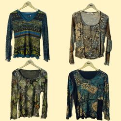MSK Blusas e Tops de Manga Longa