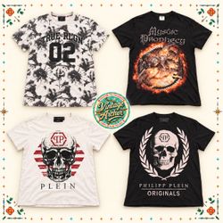Vintage Gothic & Skull Graphic T-Shirts Mix :10pcs..