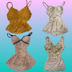 Y2K Angelcore Ivory Cami Tops (RS-29)