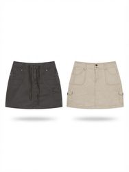 (FV-2713) Y2K Cargo Cotton Skirts