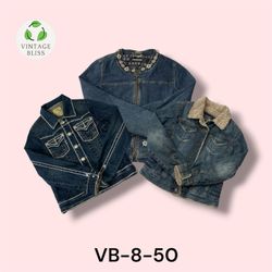 Y2K Vintage Denim Jacket Wholesale Bundle – 13 Pie..
