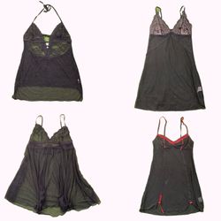 Y2k Black Lace Slip Dresses B2F-336