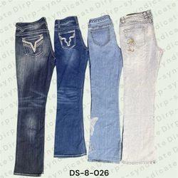 Y2K Low Rise Flare Jeans – Vintage Wide Leg Denim,..