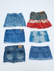 Wholesale Lot of Vintage Y2K Denim Mini Skirts –(A..