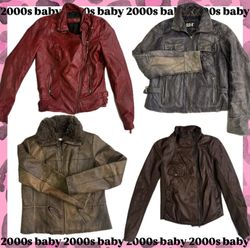 Classic vintage leather jacket-306