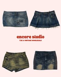 Paris Core Y2K Denim Micro Mini Skirts (ES#51)