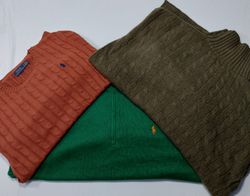 Ralph Lauren Sweaters – 1/4 Zip, Cable Knit, Round..