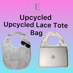 Upcycled Lace Tote Bag