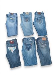 Vintage Y2K Cyber Grunge Denim bootcut Jeans (Z-31..