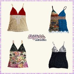 Y2K Upcycled Cami Tops