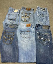 Y2K embroidered Men’s Jeans Straight/Bootcut