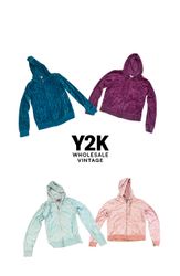 Y2K Vintage Velour Zip-Up Hoodies – Wholesale Coll..