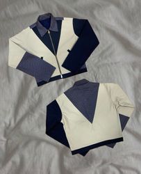 Upcycled Cotton Zip-Up Crop Jacket