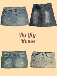 Y2K Faded Mini Denim Skirt Bundle(TH/604)